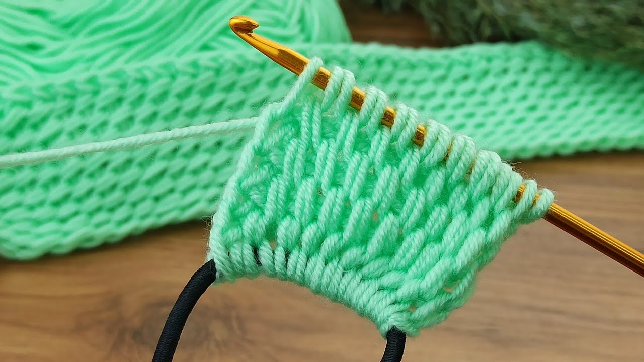 Very easy, very beautiful, very stylish Tunisian crochet hair band making #crochet #knitting