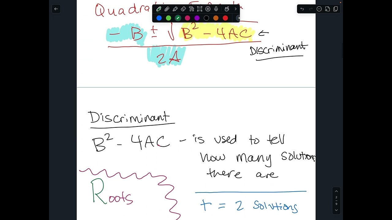 Graphing Quadratics in Standard Form: Part 1 ( notes)