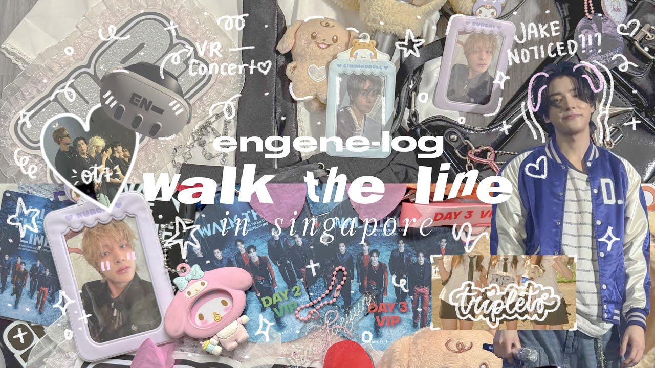 ENGENE-log | 엔진로그 🧡 enhypen walk the line in singapore 3 days + VR🍷 , vip barricade , jake noticed?!