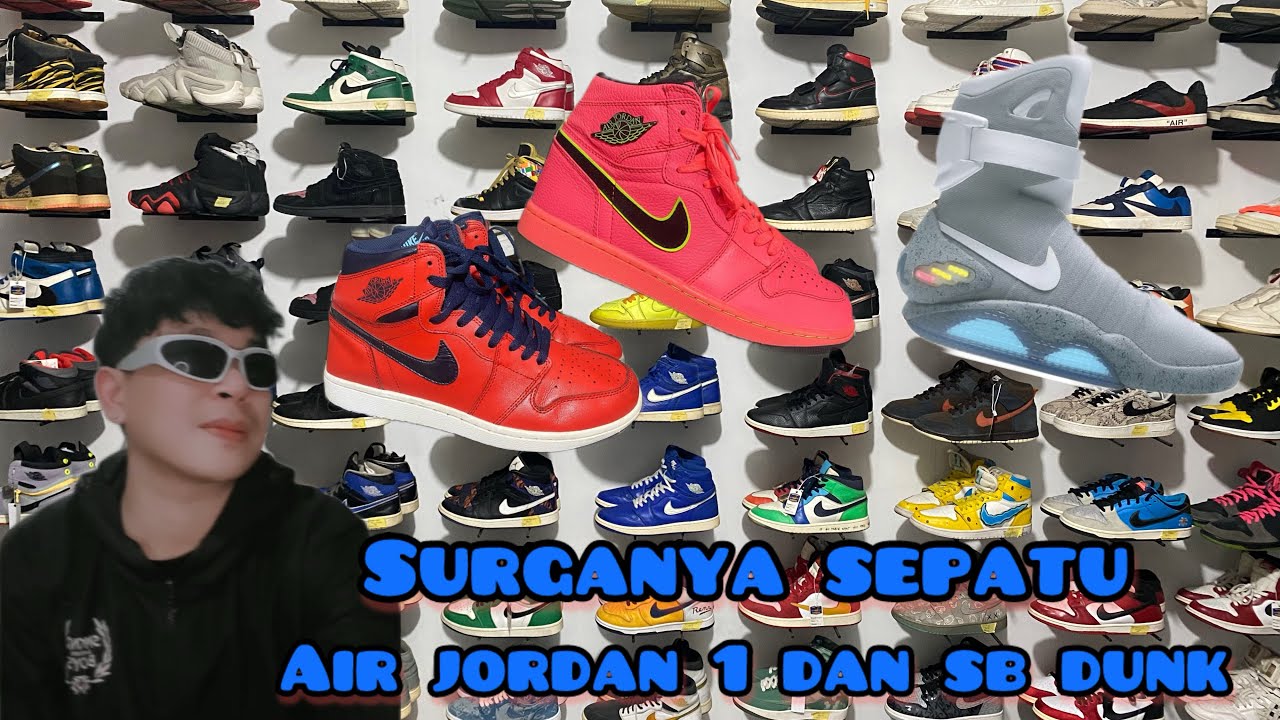 Lapak sepatu bekas Bandung // sepatu thirfthing / surganya sepatu air jordan 1 dan sb dunk