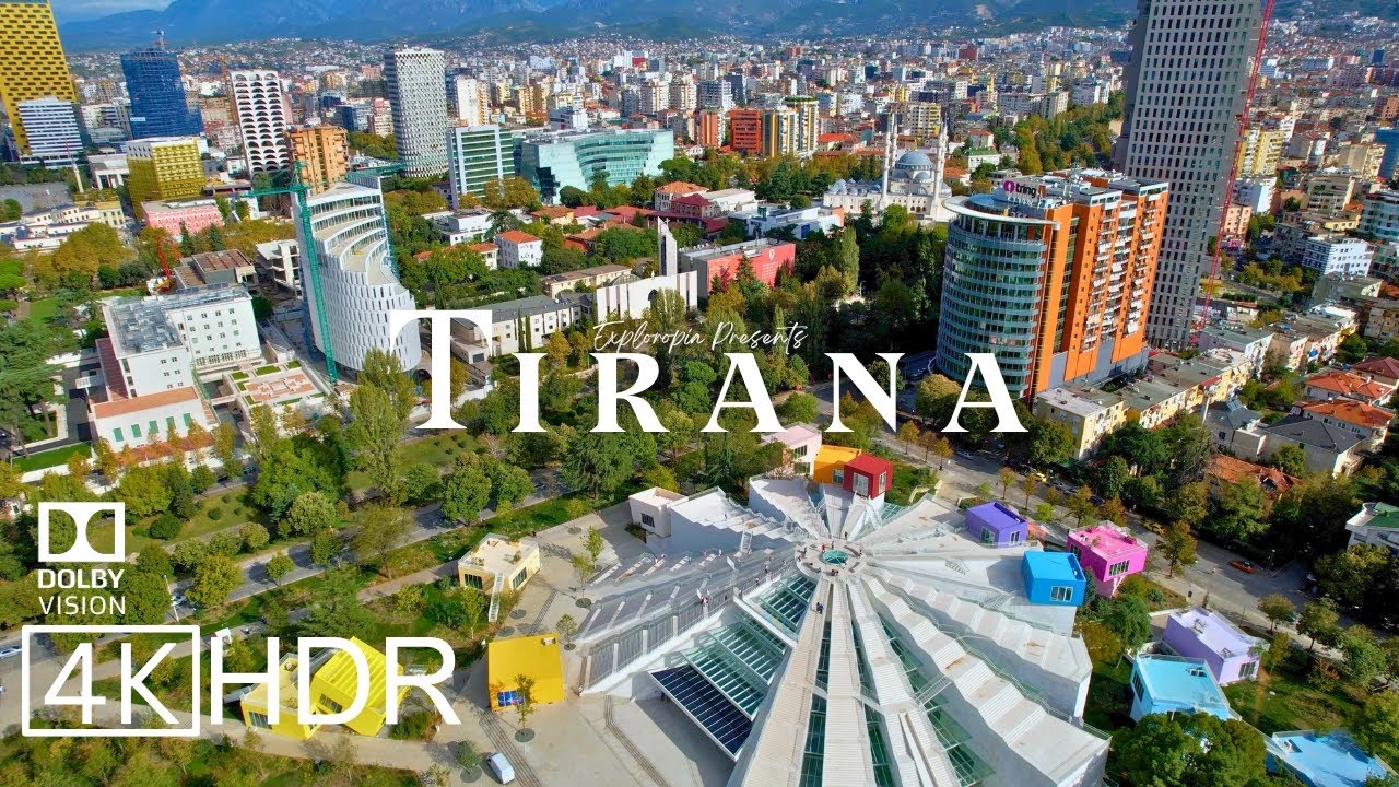 Tirana, Albania 🇦🇱  in 4K ULTRA HD 60 FPS HDR Dolby Vision™ Drone Video