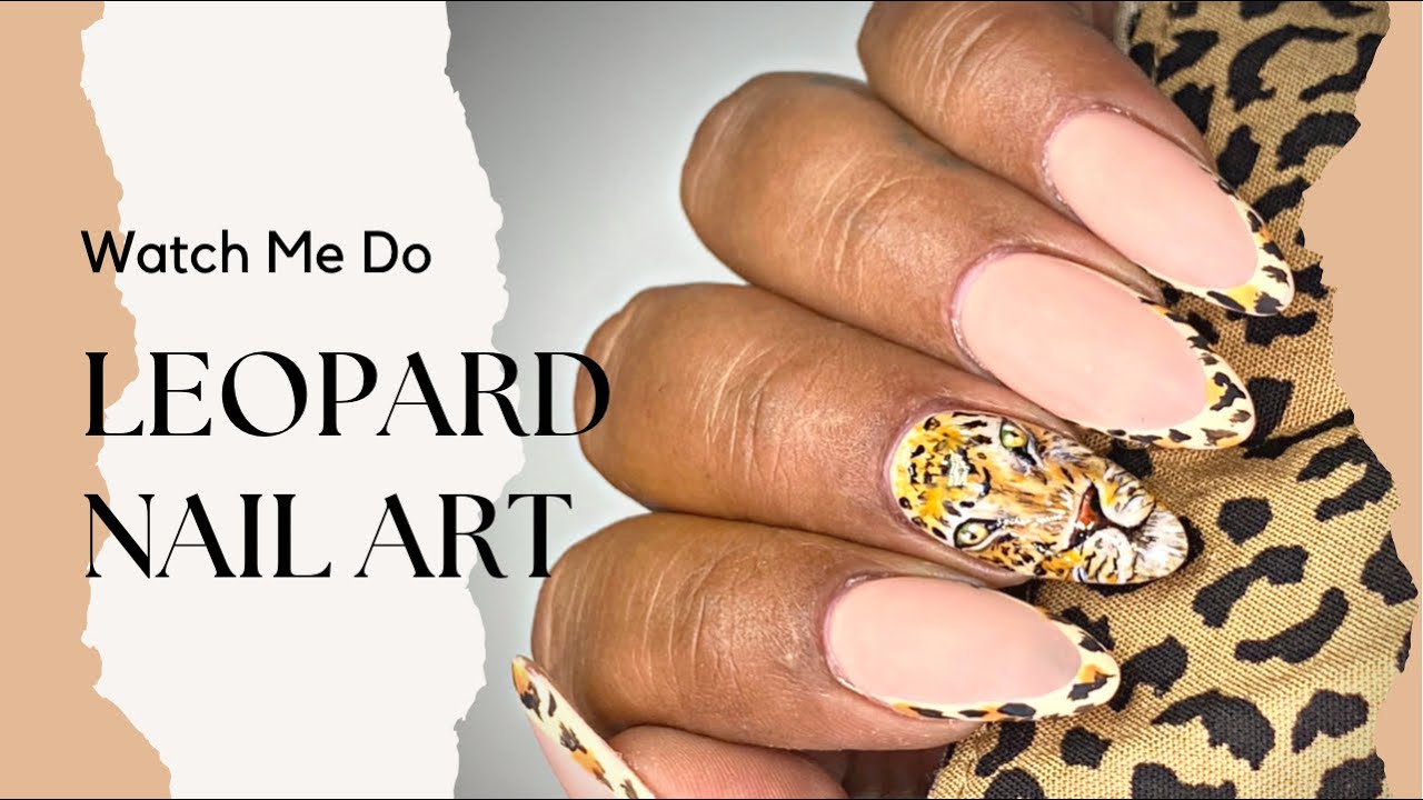 Acrylic Rebalance with Leopard Nail Art 🐆💅🎨