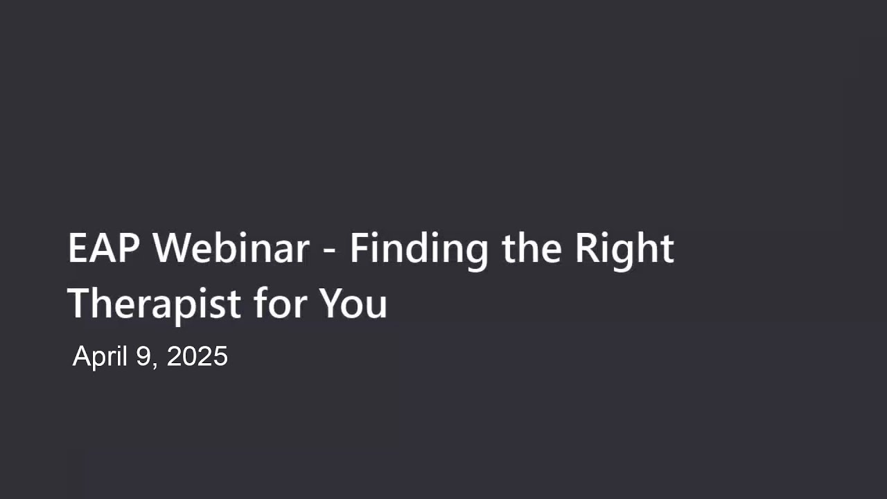 Finding the Right Therapist for You