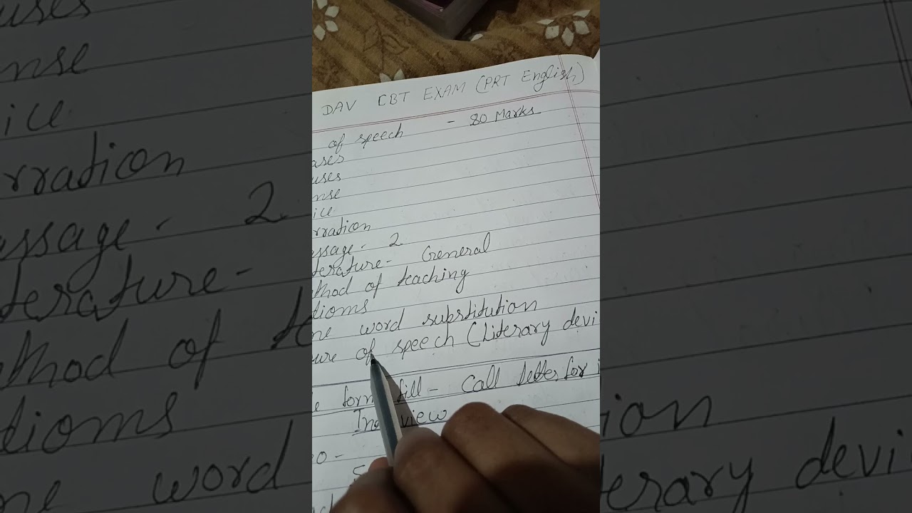 How to clear DAV CBT exam for teacher .(PRT English)