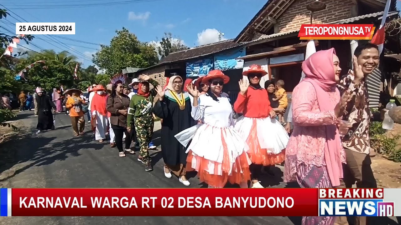 Karnaval Warga RT 02 Desa Banyudono Peringati HUT ke-79 RI