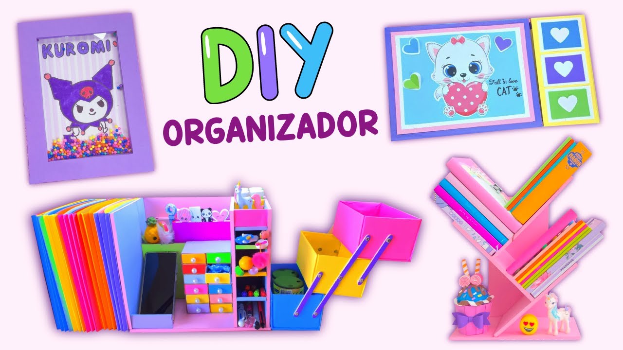 5 IDEIAS DE ORGANIZADORES DIY - ORGANIZADOR FEITO À MÃO COM CAIXAS DE PAPELÃO