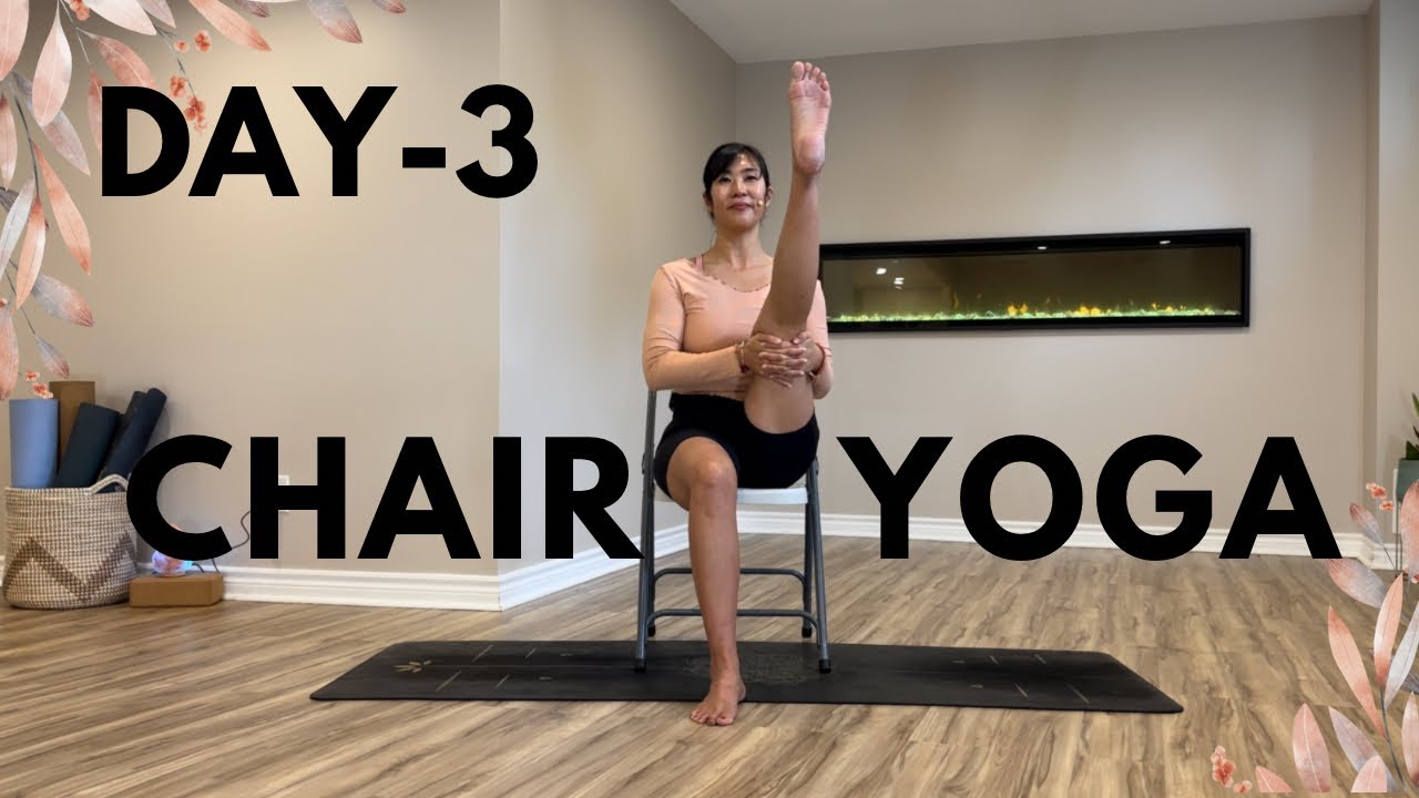 10 Minutes Tight Hamstrings Flow | 10 Day Chair Yoga Challenge Series || Day-3🪑✨🌈