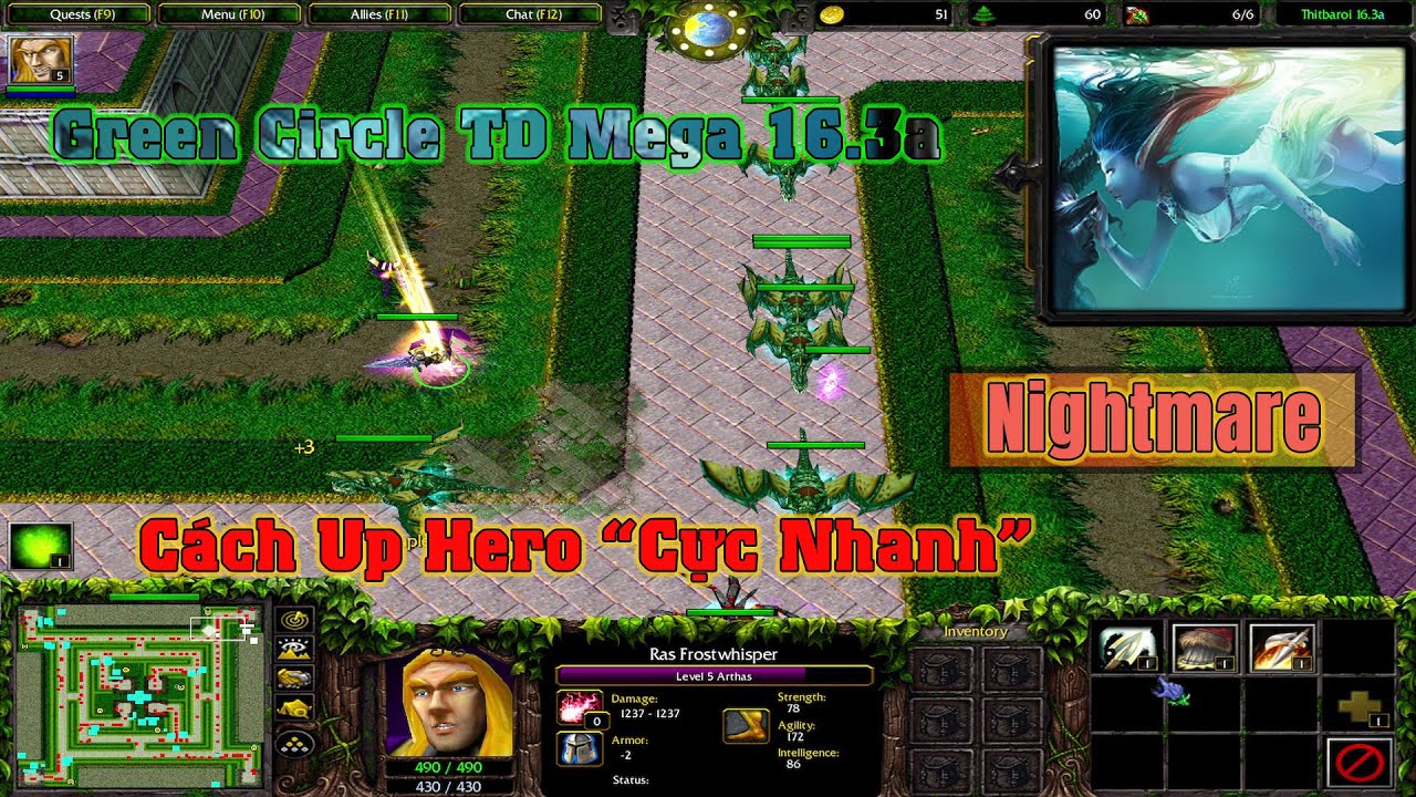 Cách lên Hero Cực Nhanh | Green Circle TD Mega 16.3a (Nightmare Mode)