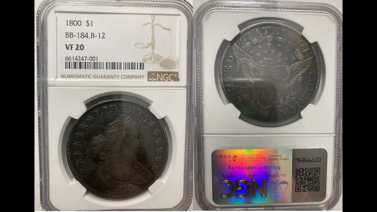 Coin Highlight:  1800 Draped Bust Silver Dollar, BB-184, B-12, PCGS VF 20 | Hidden Numismatist