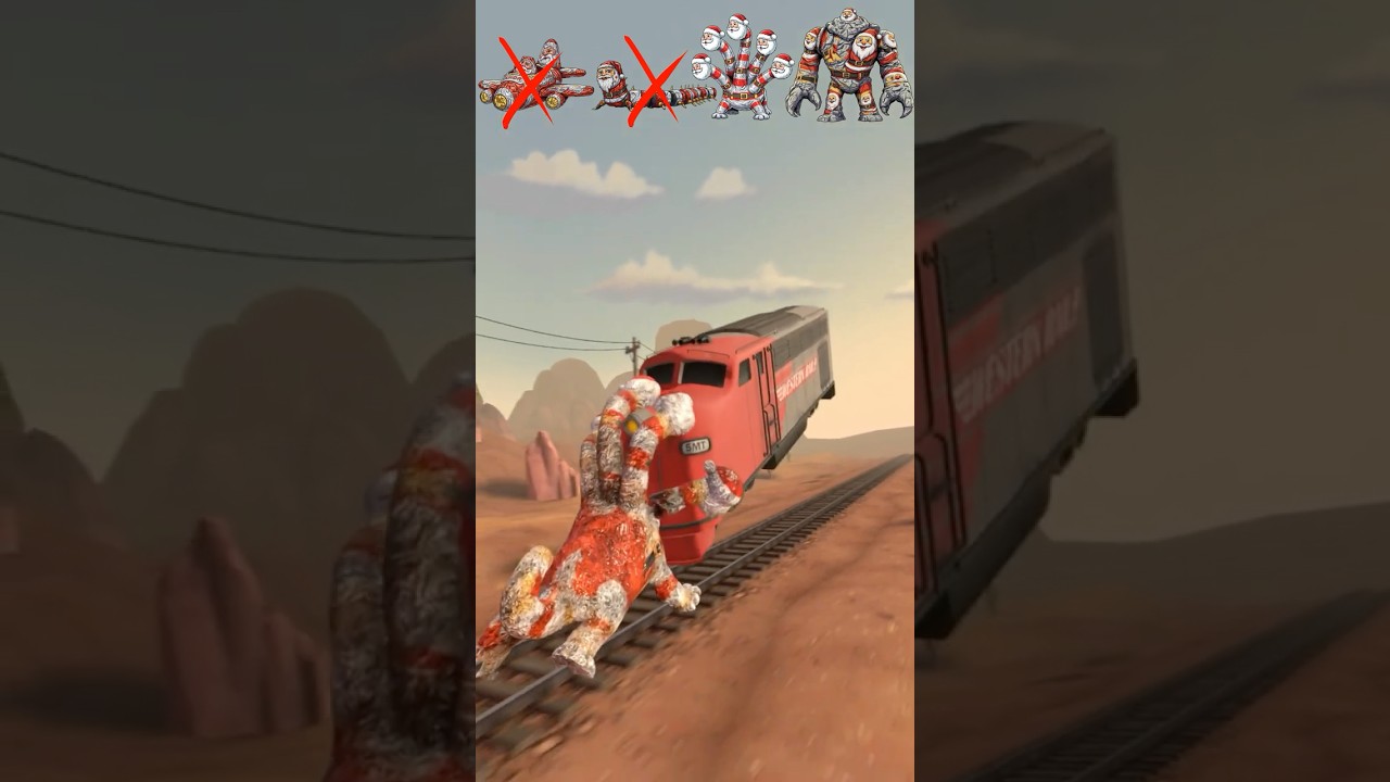Gugu Gaga vs Train CHALLENGE part 2 #gmod #sfm #animation
