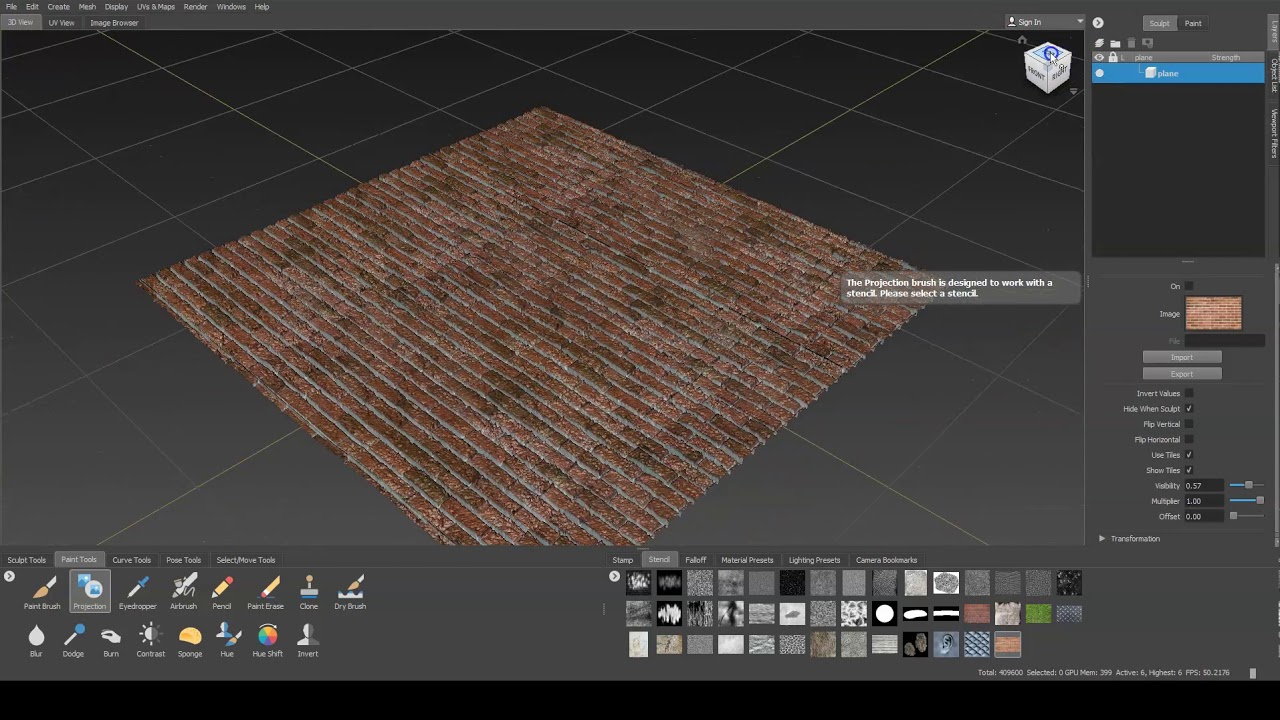 Brick Wall In Mudbox