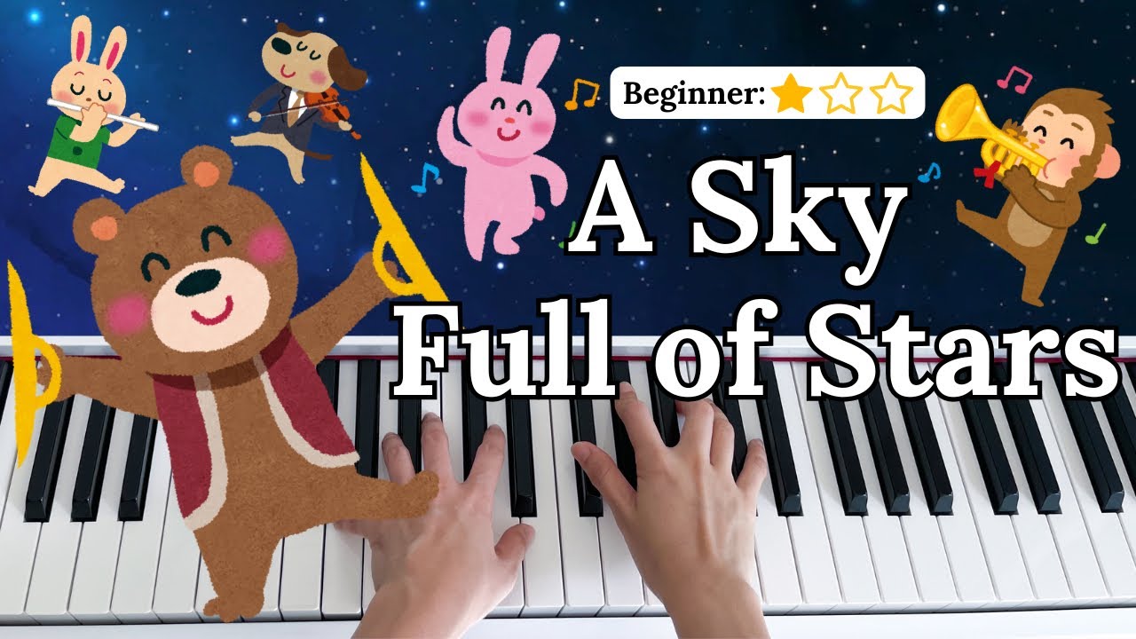 A Sky Full of Stars - Coldplay⎮Easy Slow Piano Tutorial
