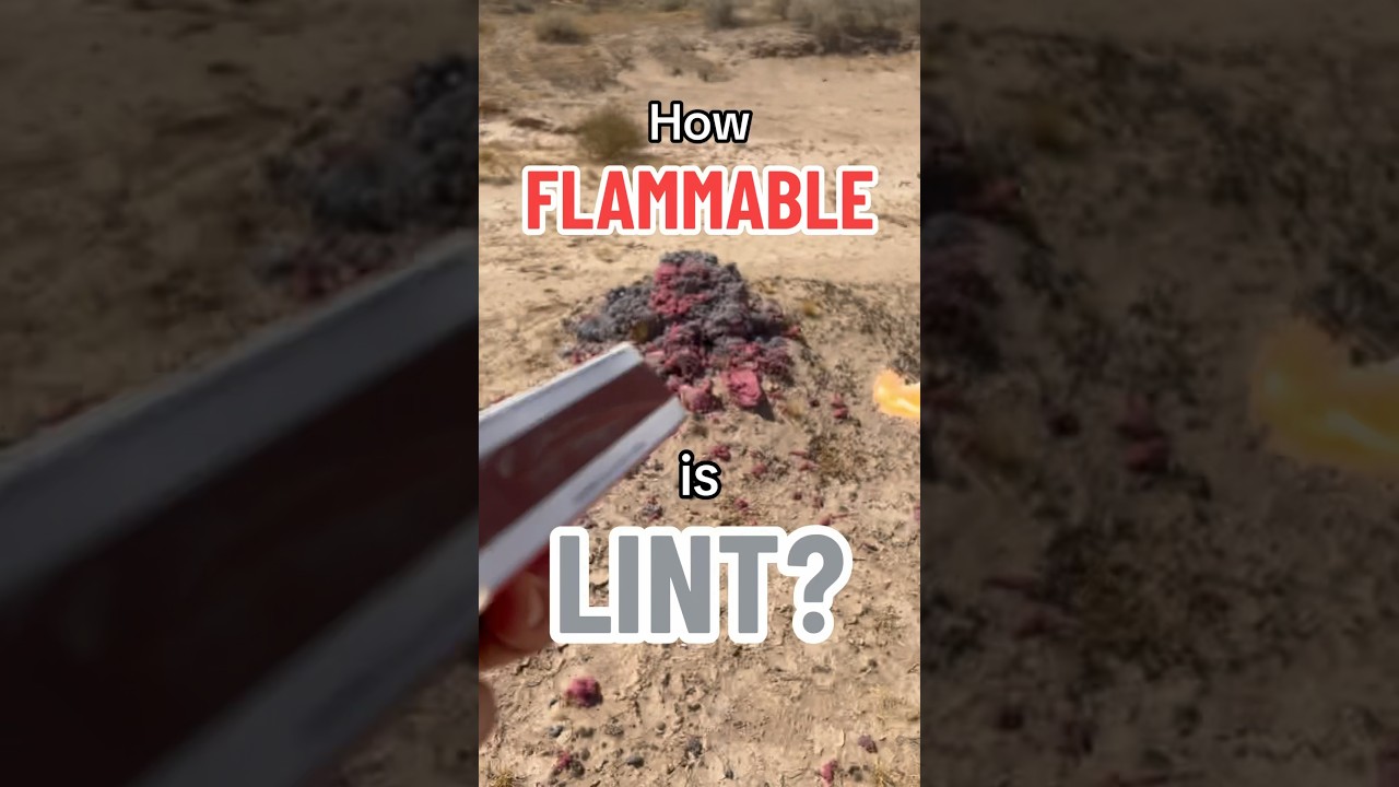 Dryer Fires are one of the leading causes for Home Fires, how Flammable is Lint? #oddlysatisfying