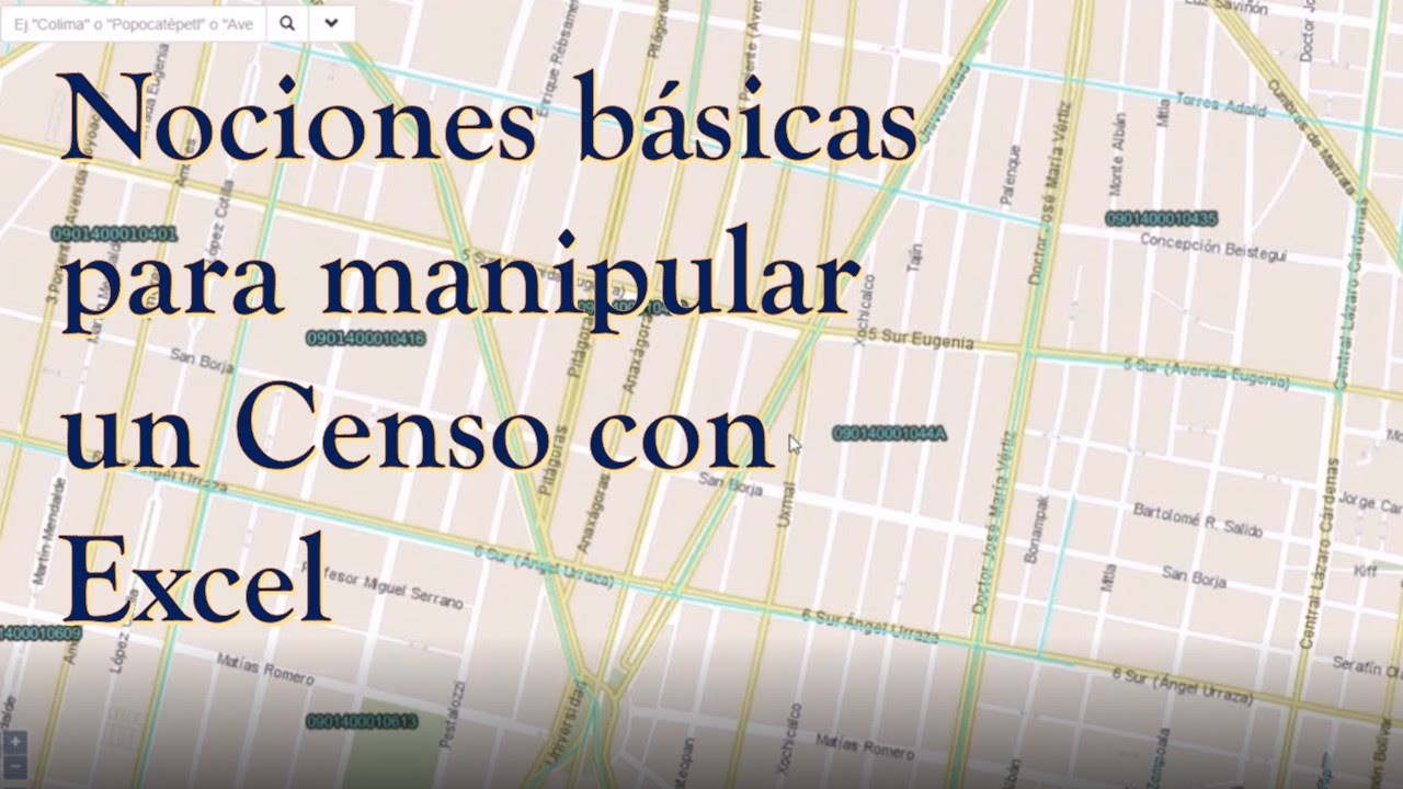 Nociones básicas para manipular un Censo con Excel