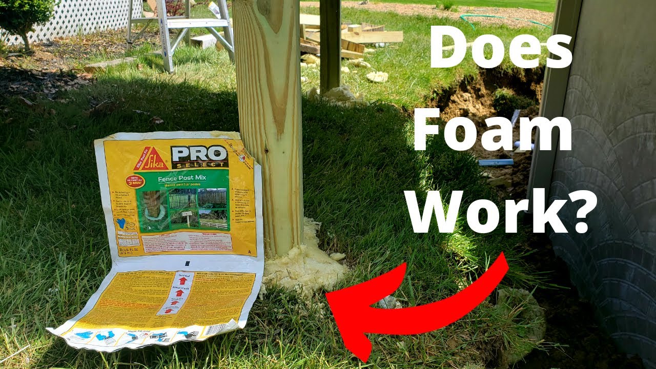 FOAM VS. CONCRETE - Fence Post Setting Test. This may be one of the coolest products reviewed yet!