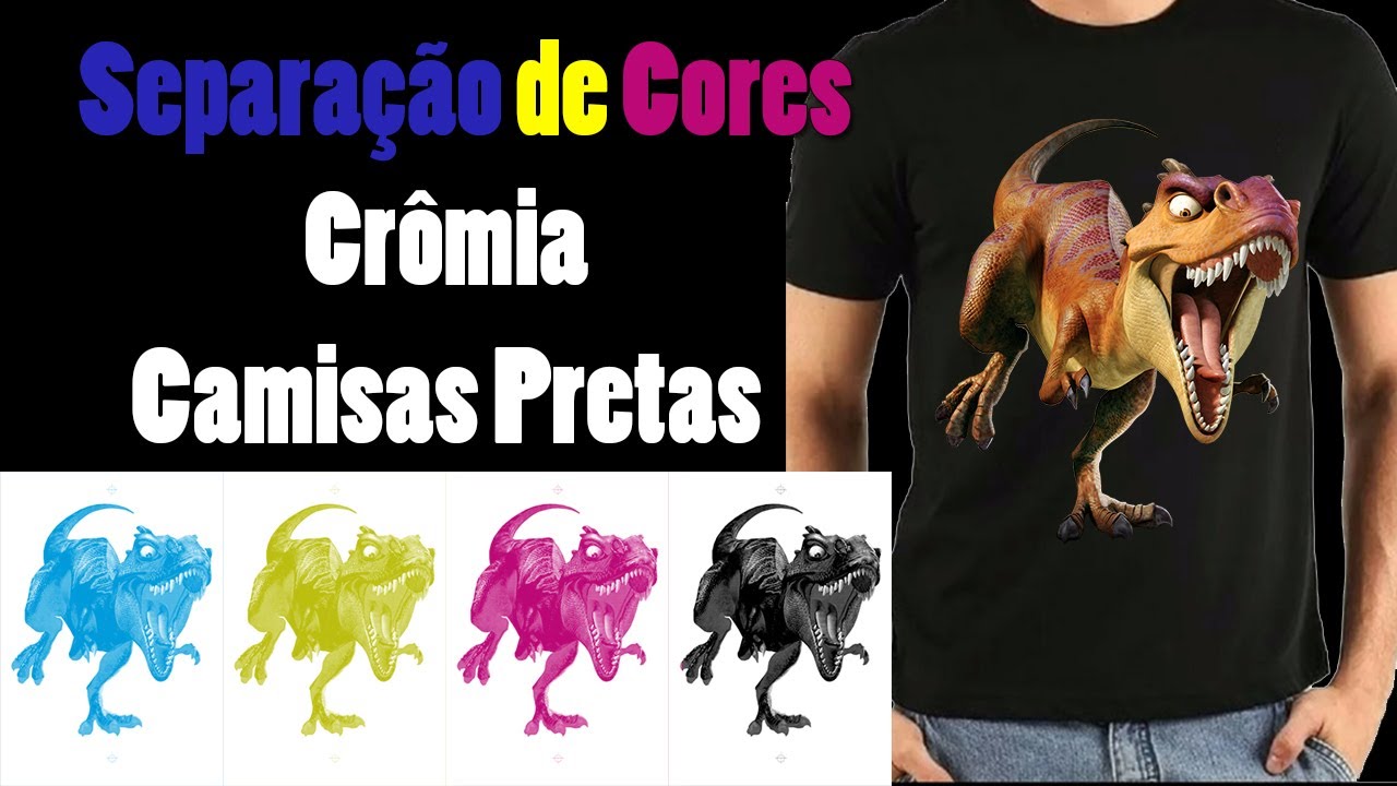 Separação de cores simulado cromia para serigrafia silk
