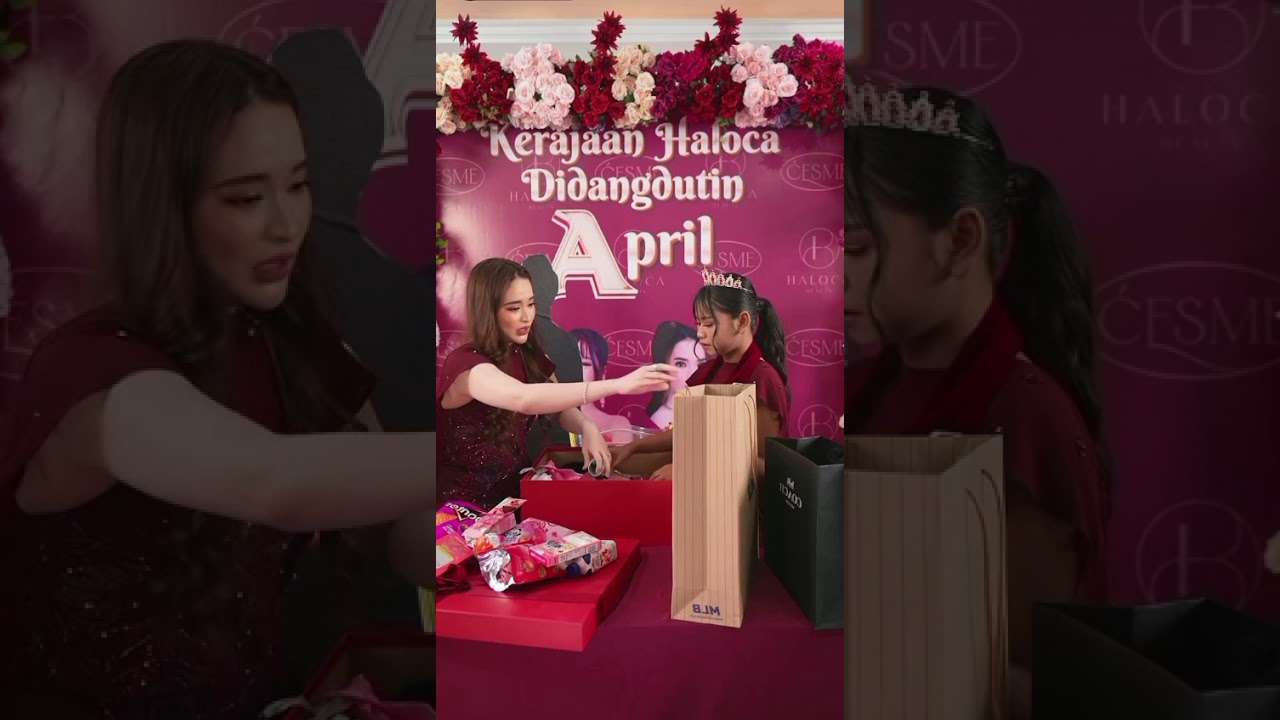 april da7 unboxing hadiah dari owner hallowica banyak banget 😱
