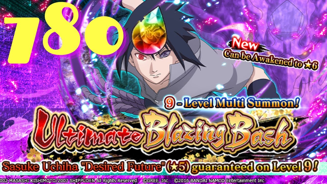 [Naruto Blazing] NEW BROKEN BLAZING BASH (BB) SASUKE SUMMONS 🔥 Naruto Ultimate Ninja Blazing