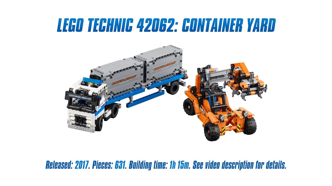 LEGO Technic 42062: Container Yard Unboxing, Speed Build & Review [4K]