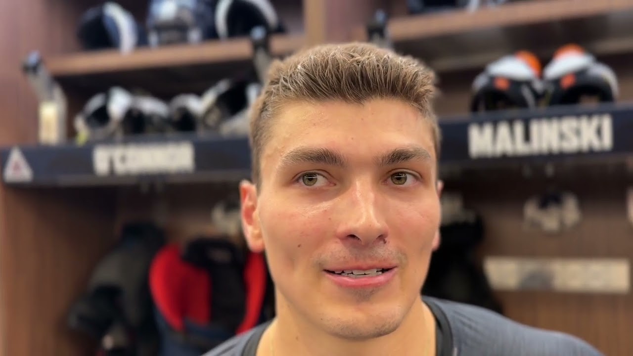 Sam Malinski on win over Blackhawks