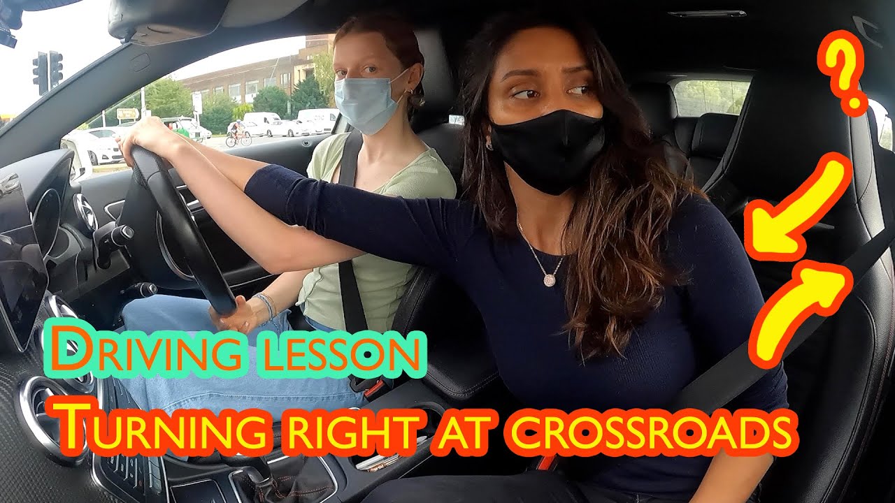 Driving lesson Talk through on crossroads | Turning NEARSIDE  | Where to position and how to turn