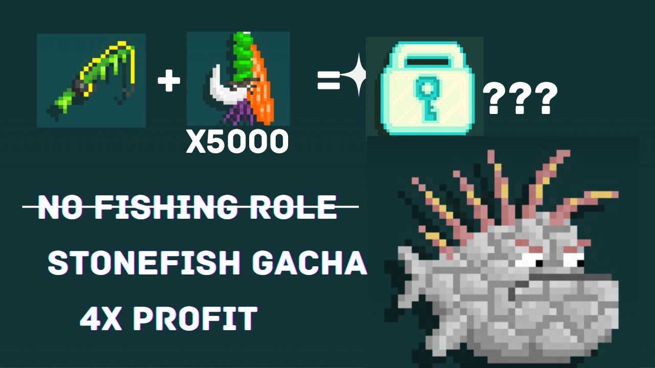 GACHA FISHING PROFIT - STONEFISH GROWTOPIA