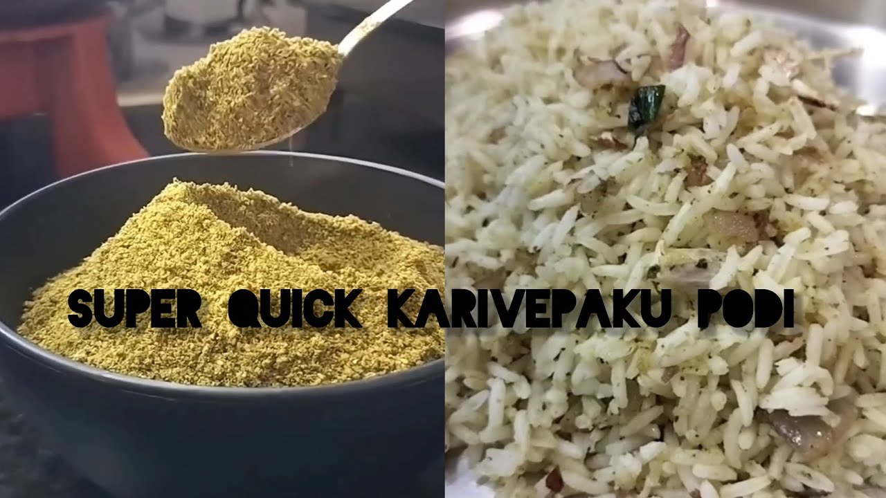The best karivepaku podi | easy and healthy #podi #easy #comment #like