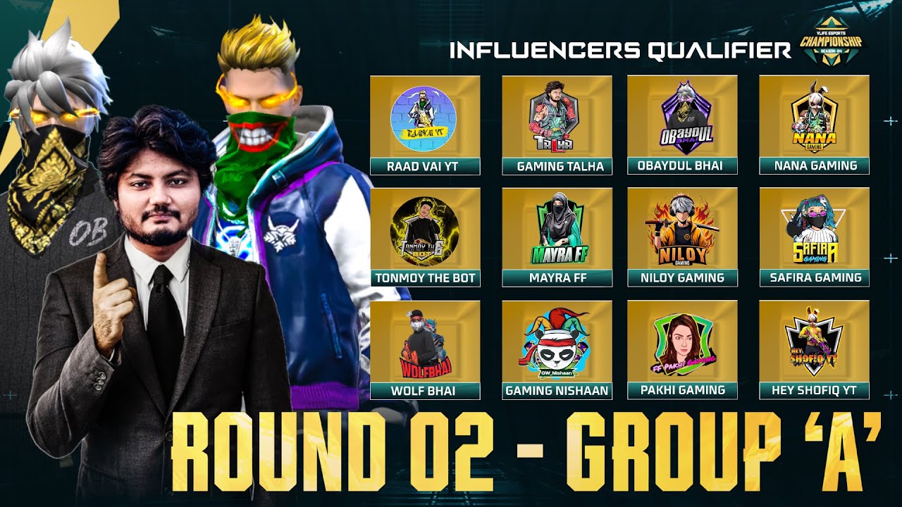 🔴LIVE] VLIFE ESPORTS CHAMPIONSHIP SEASON-04| INFLUENCERS QUALIFIER R-2 G-A |FREE FIRE
