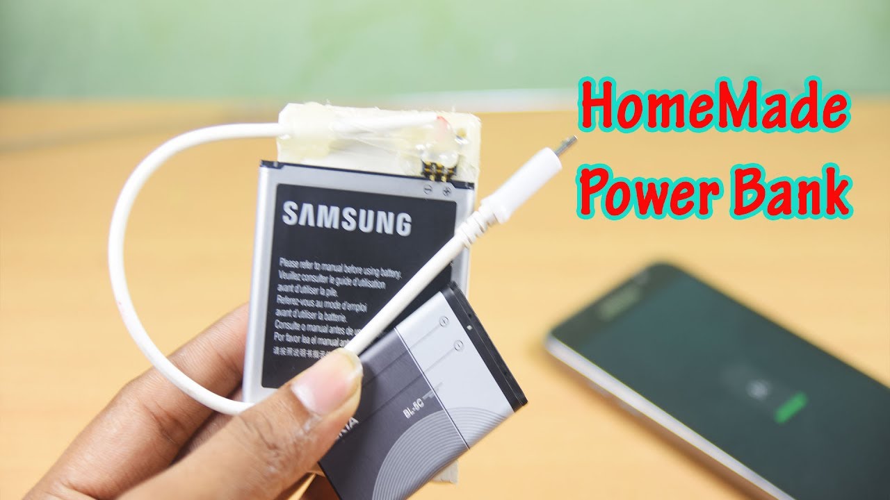 How To Make Power Bank From Old Mobile Phone Battery - Homemade/Rechargeable POWER BANK