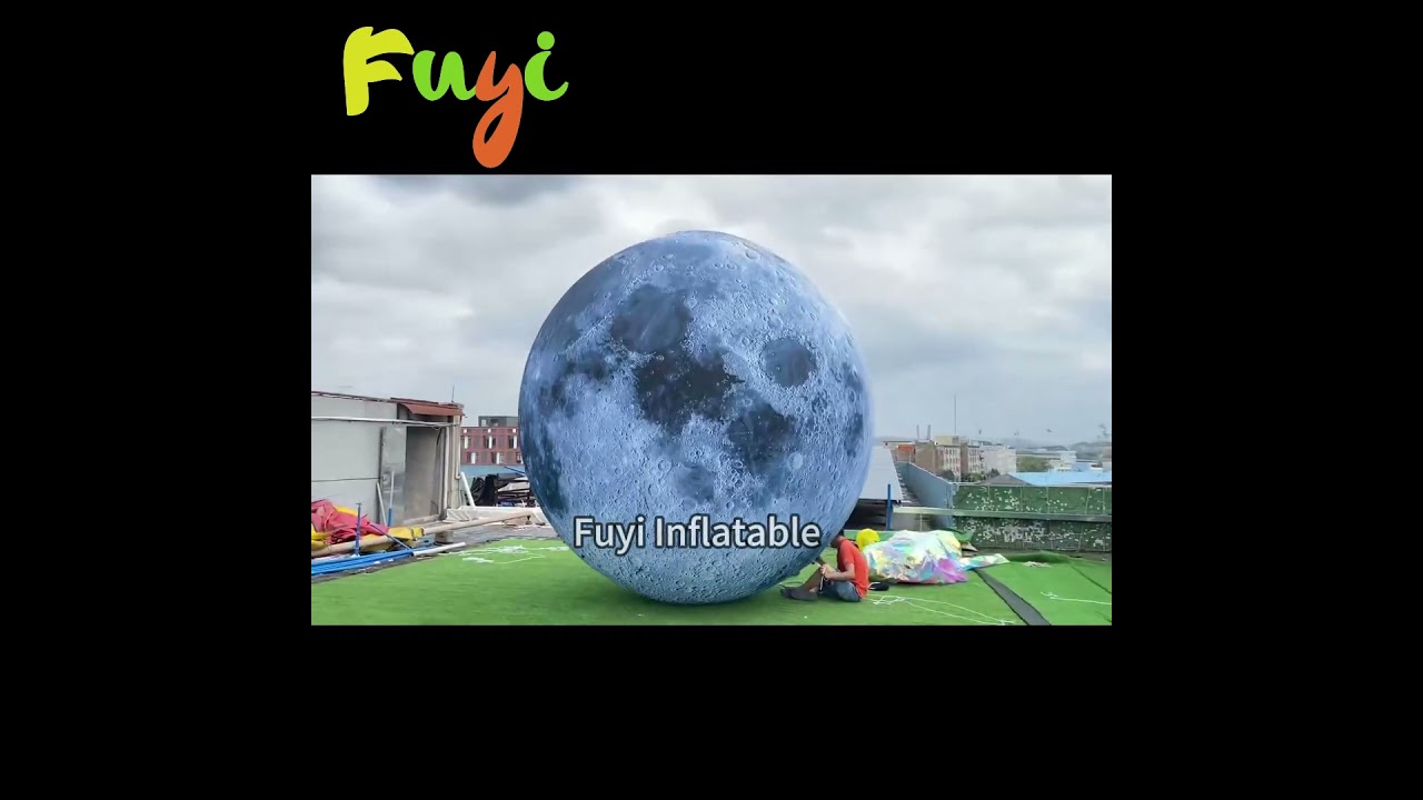 4M inflatable led moon balloon #inflatableballoon #moonball #inflatableplanet