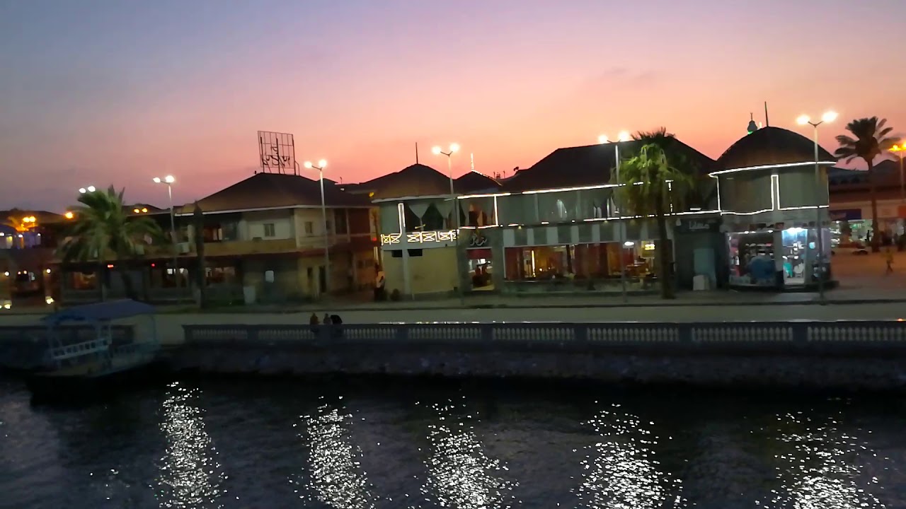 Tour On Nile Cruise Watching Ras El Bar Town In Egypt