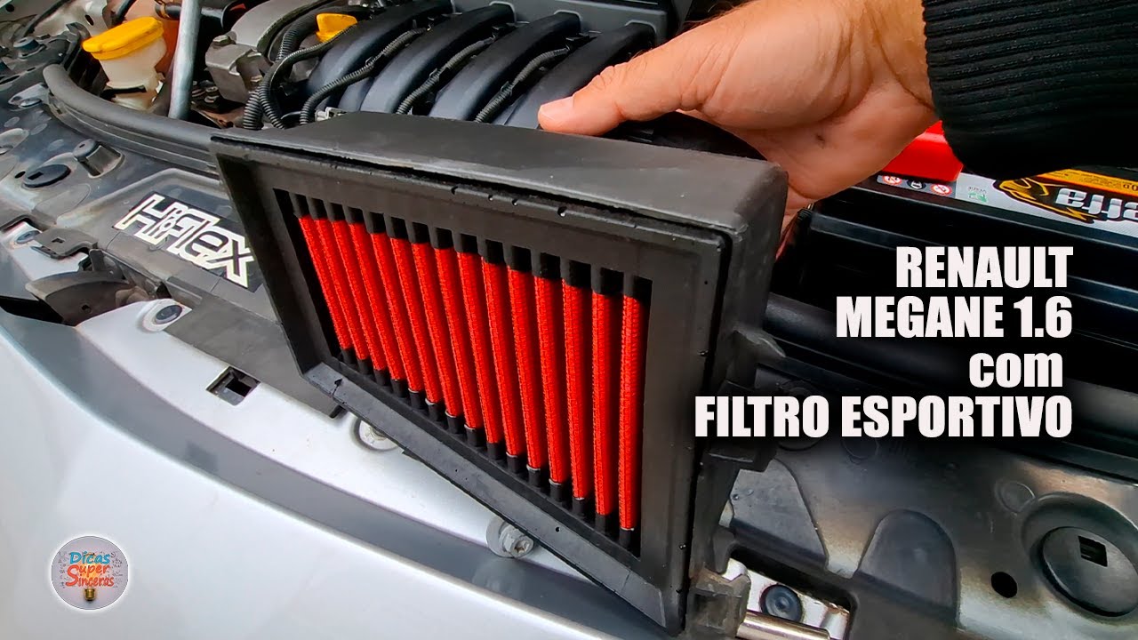 FILTRO ESPORTIVO VALE A PENA? | Instalei no meu RENAULT MEGANE 1.6 motor K4M