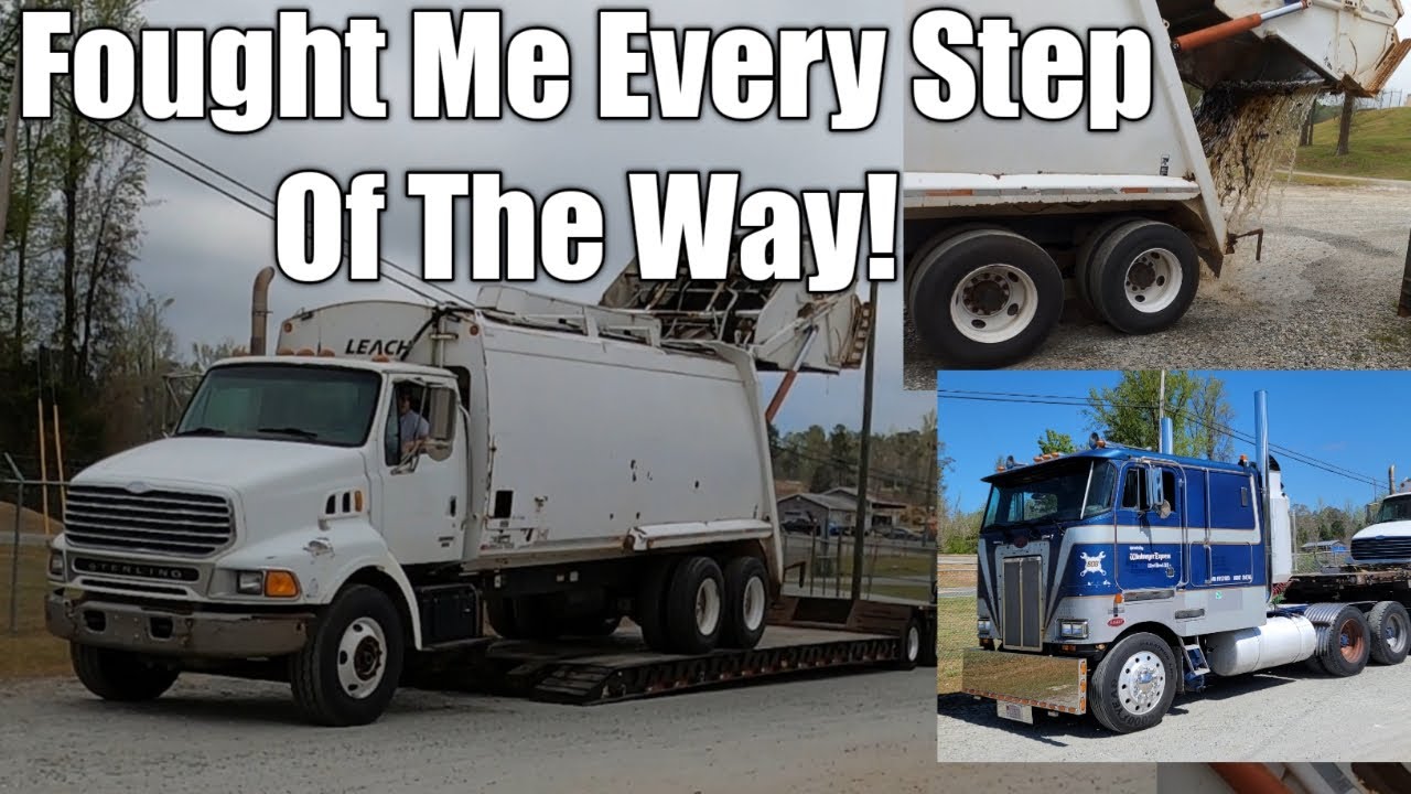 Stubborn Garbage Truck Blows Hydraulics While Attempting To Load On My Trailer