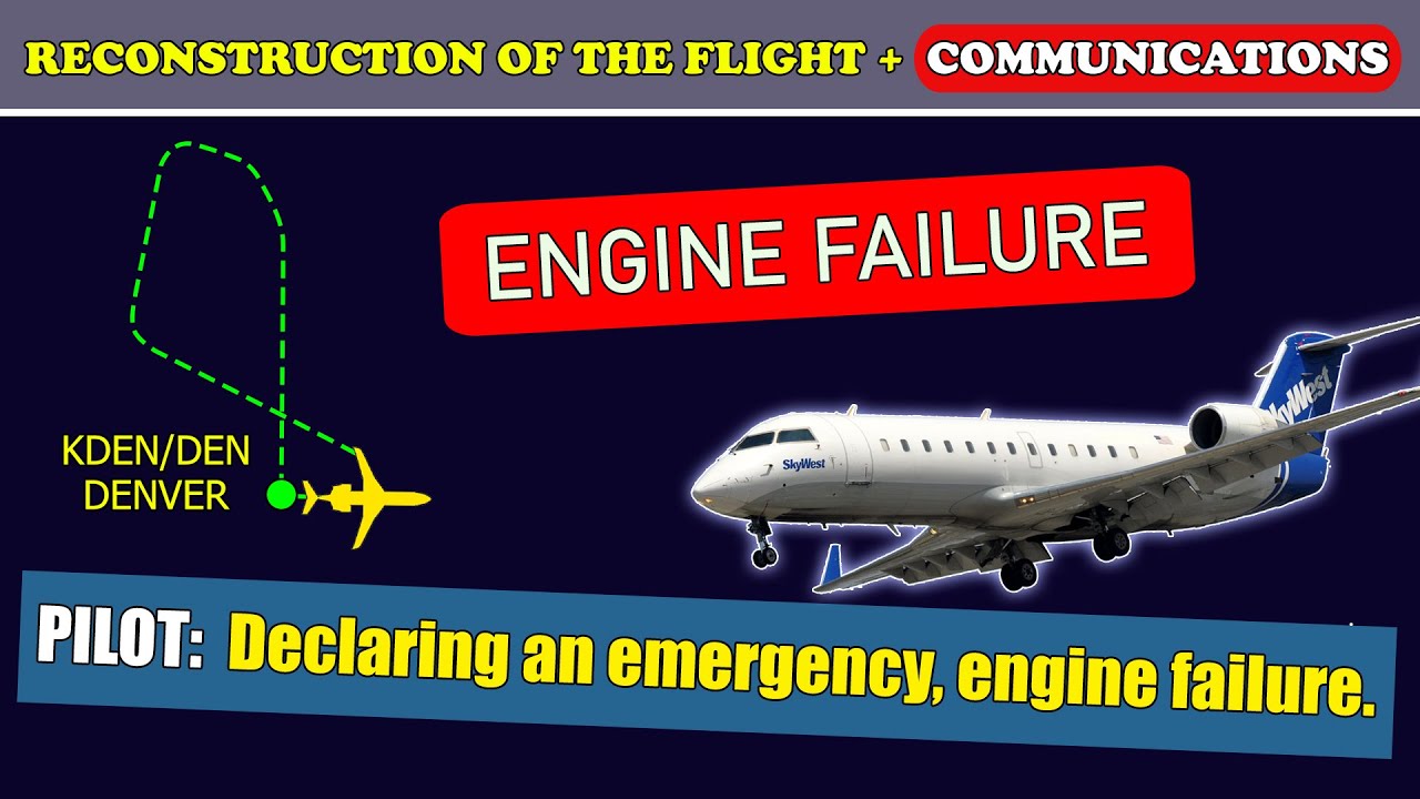 ENGINE FAILURE on take-off. EMERGENCY return | SkyWest CRJ-200 | Denver airport