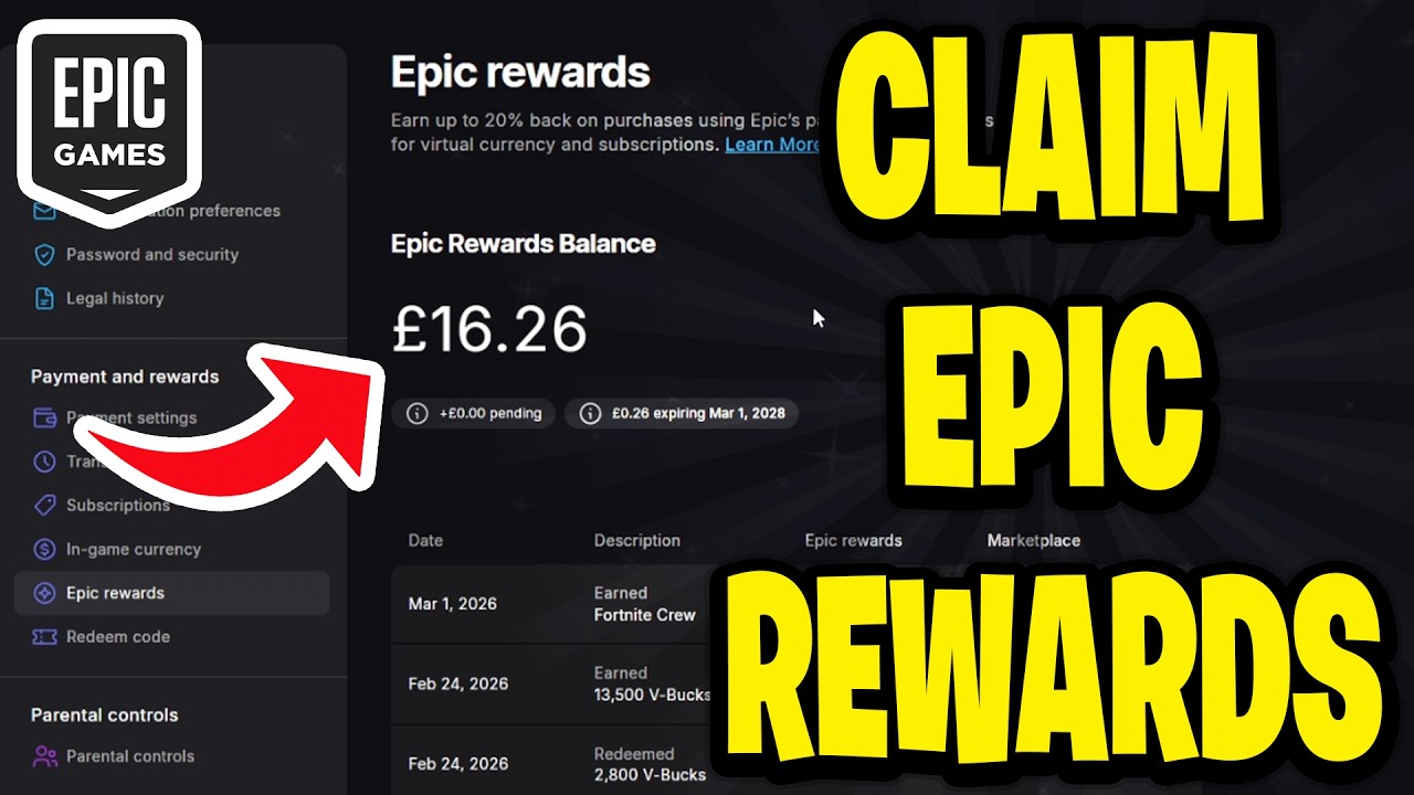 Как получить награды Epic Rewards
