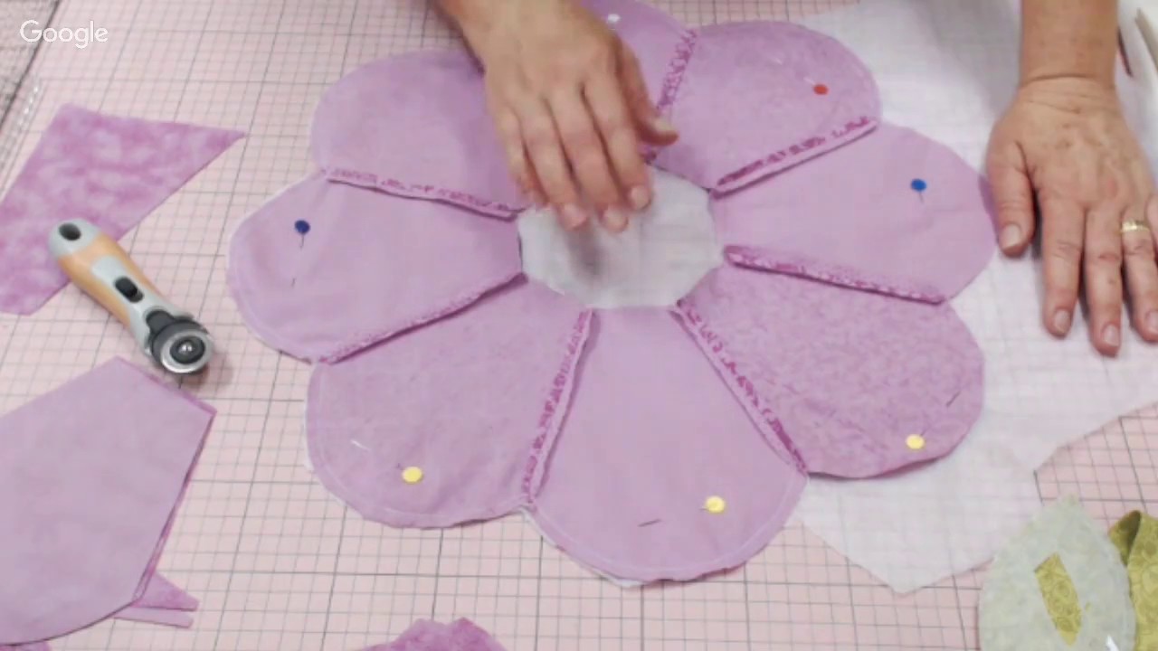 Patchwork Ao Vivo #68: Peseira com flores em Dresden Plate