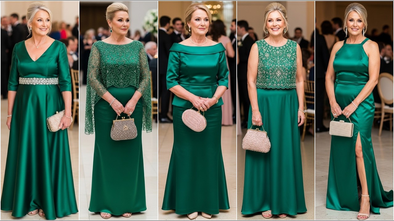 Stunning Emerald Green Satin Dresses for Mother of the Bride: Flattering & Affordable Gowns to Love