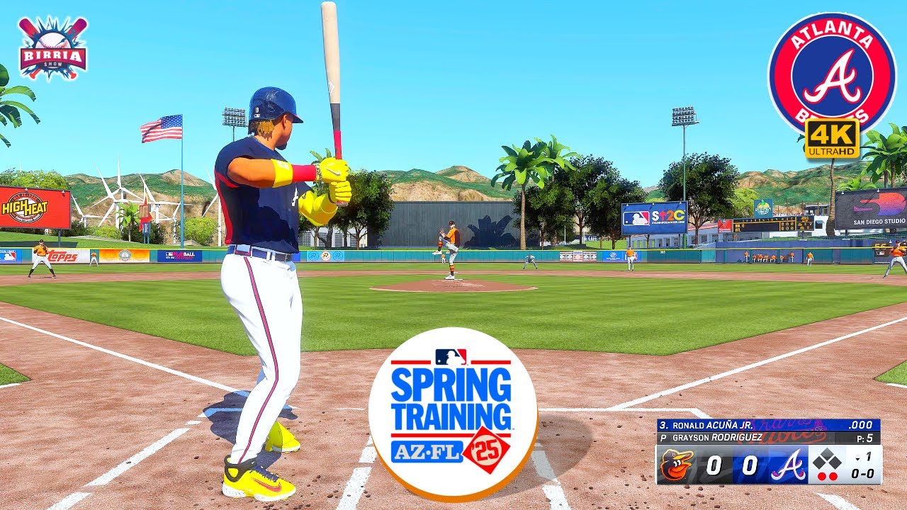 MLB The Show 24 Atlanta BRAVES vs Baltimore Orioles: Spring Training 2025 Grapefruit League