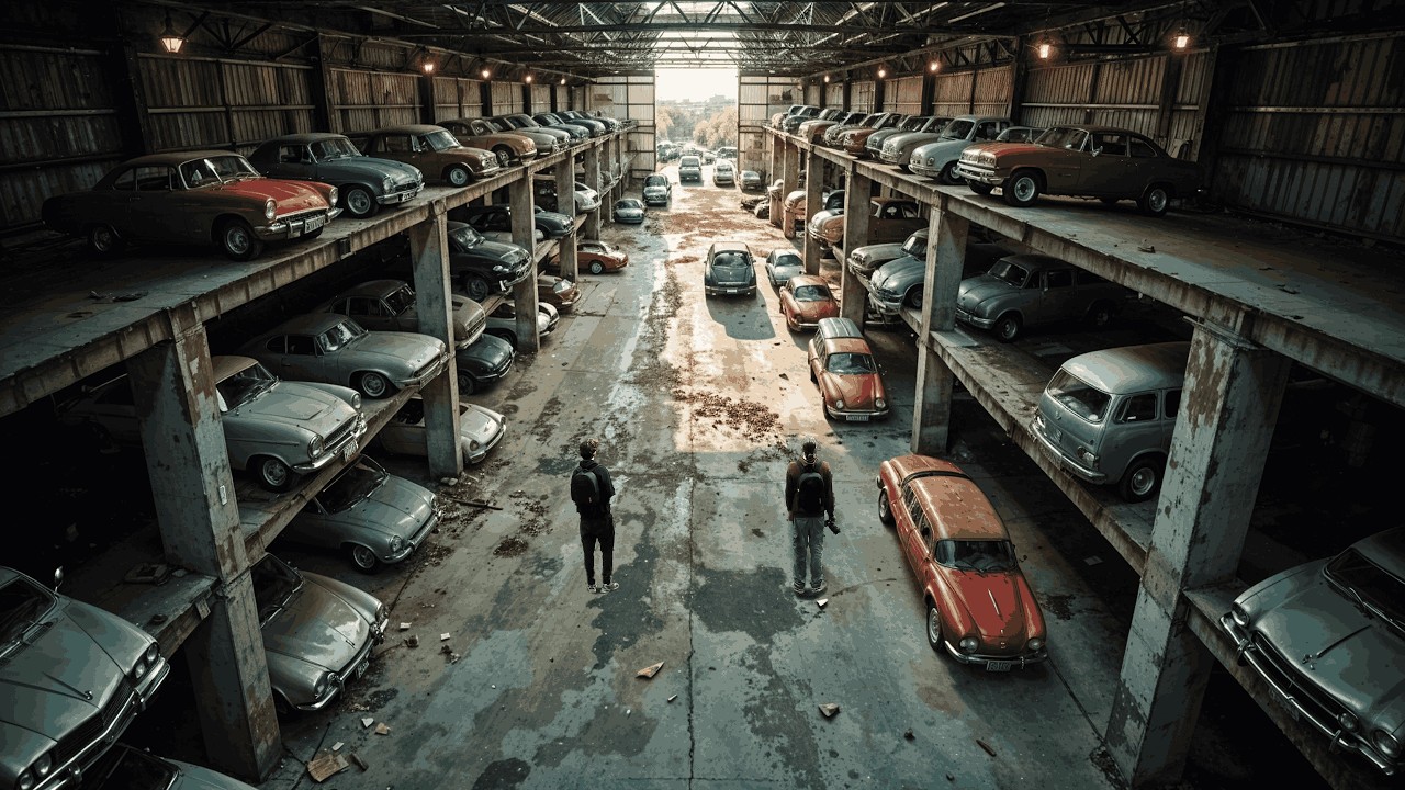 Un Cimetière de Voitures de Collection Caché dans un Hangar - URBEX