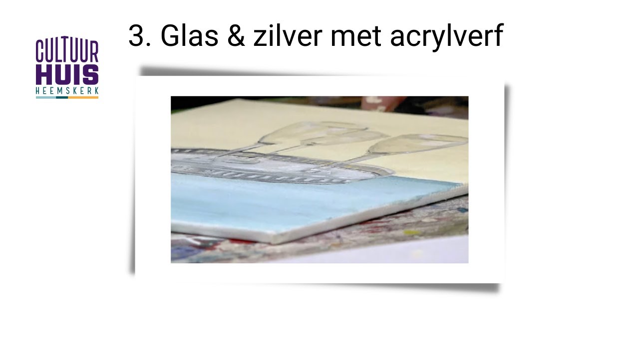 3  Glas en zilver met acrylverf