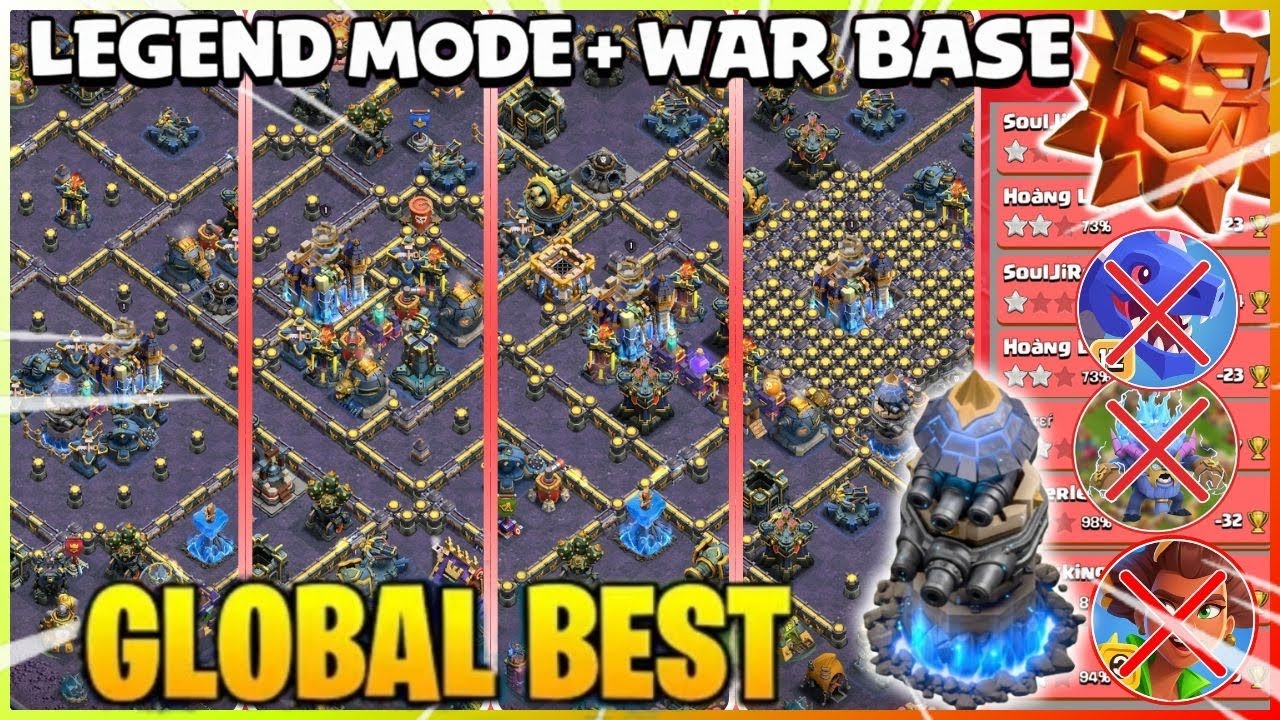 TOP LEGEND + WAR BASEs - NEW LAYOUTS TH18 ANTI 3 STAR - BEST TH18 LEGEND + WAR CLASH OF CLANS!