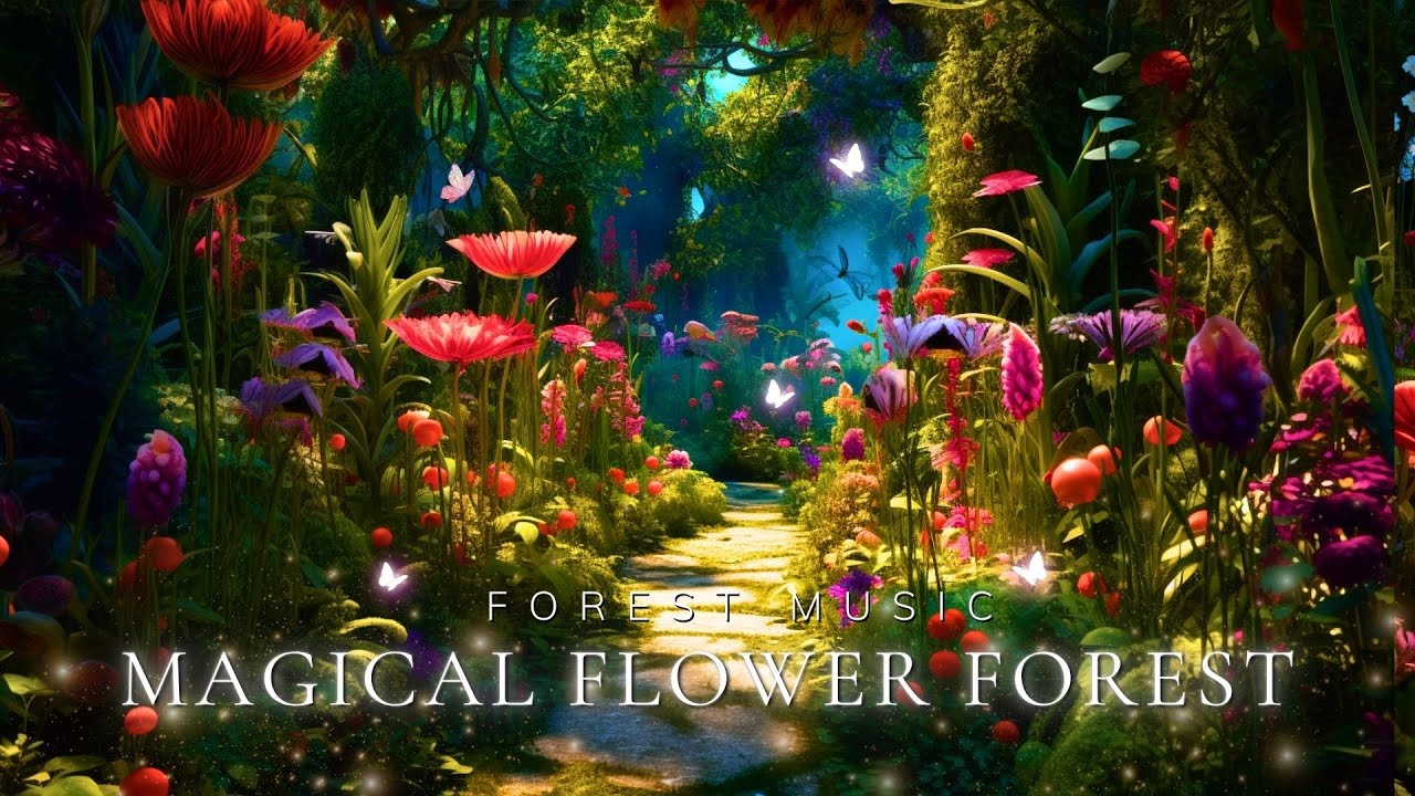 Peaceful Flower Forest Space🌸Magical Forest Music to Soothe Stress, Heal, and Promote Restful Sleep