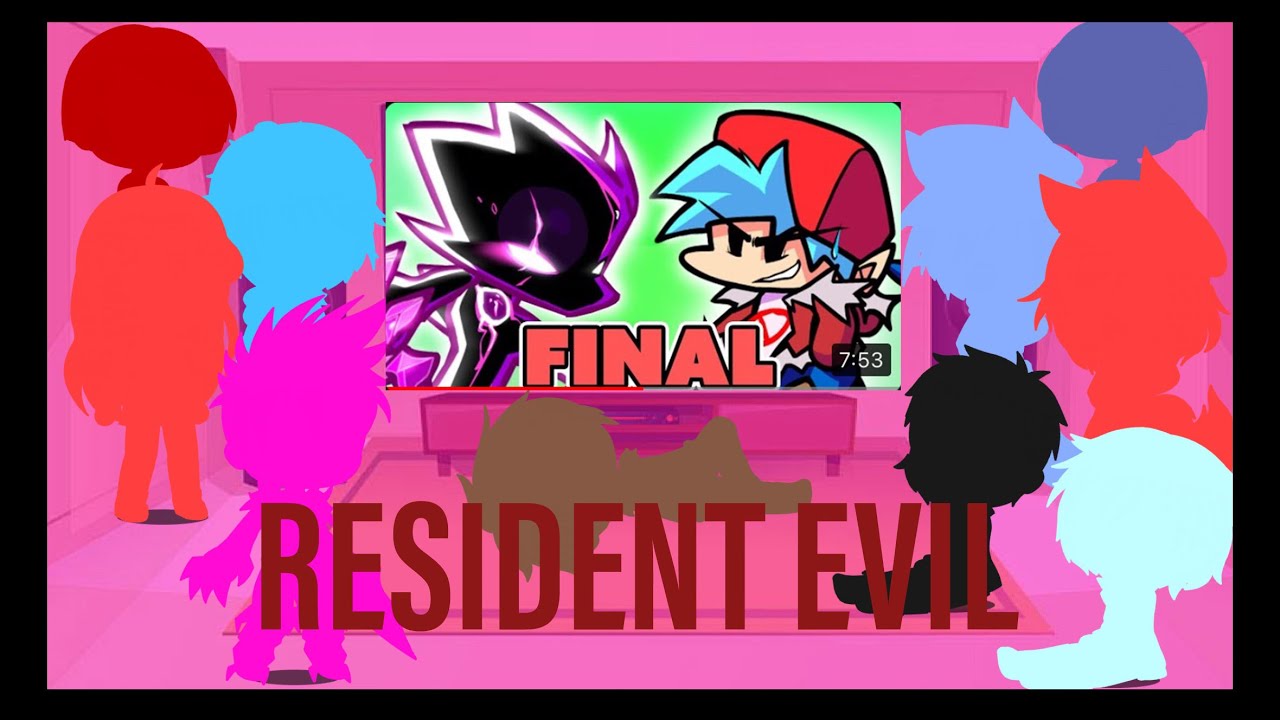Los Personajes de Resident Evil+BF+GF+EVIL Pico+Yo+Mi Amiga Reaccionan a EVIL Pico vs BF DÍA FINAL!