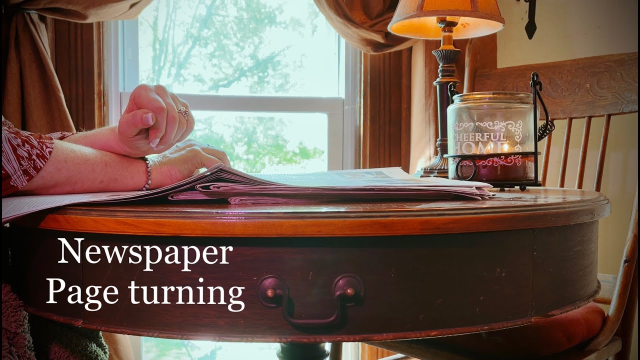 ASMR Newspaper page turning (NO TALKING only) Simple and serene setting in the old attic.