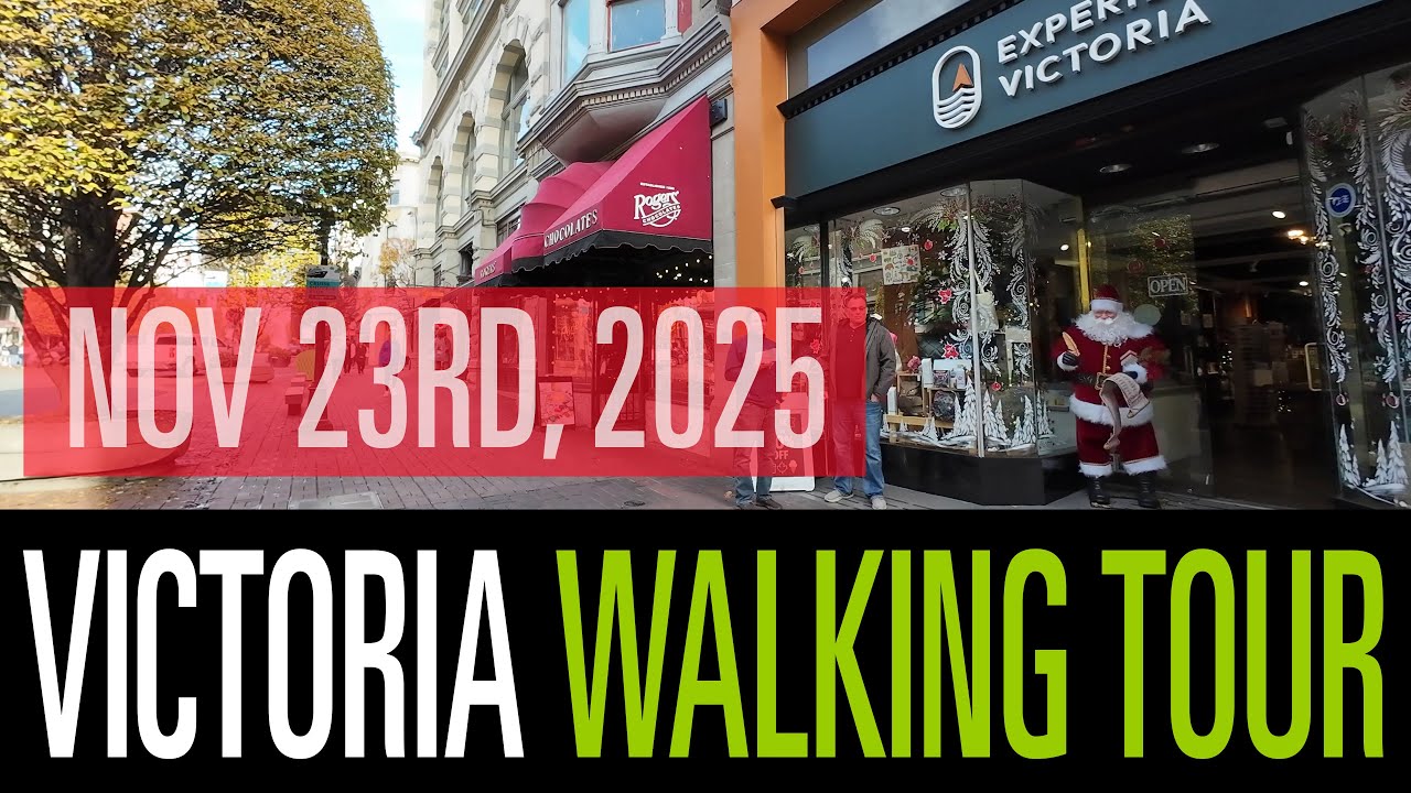 Walking Tour Victoria BC [4K] Inner Harbour to Chinatown - November 23rd 2025