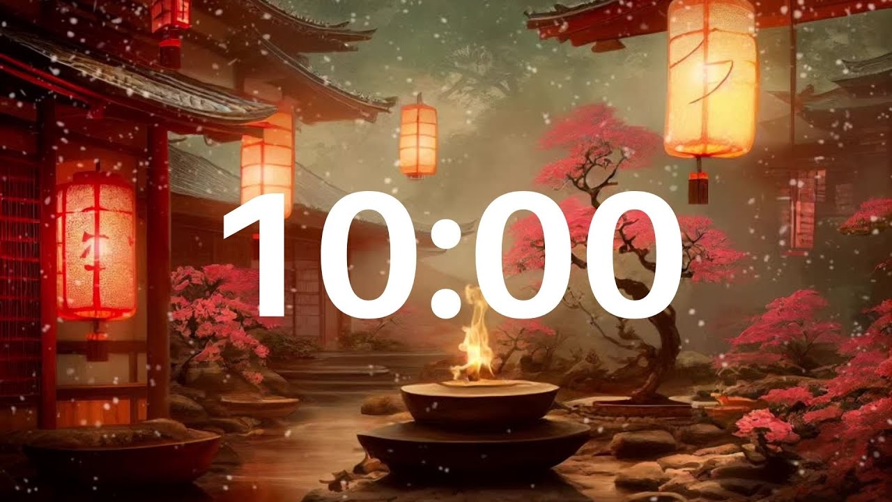 10 MINUTE TIMER - 10 Minute Countdown Timer with Japanese Inspired Music and Japanese Ambience