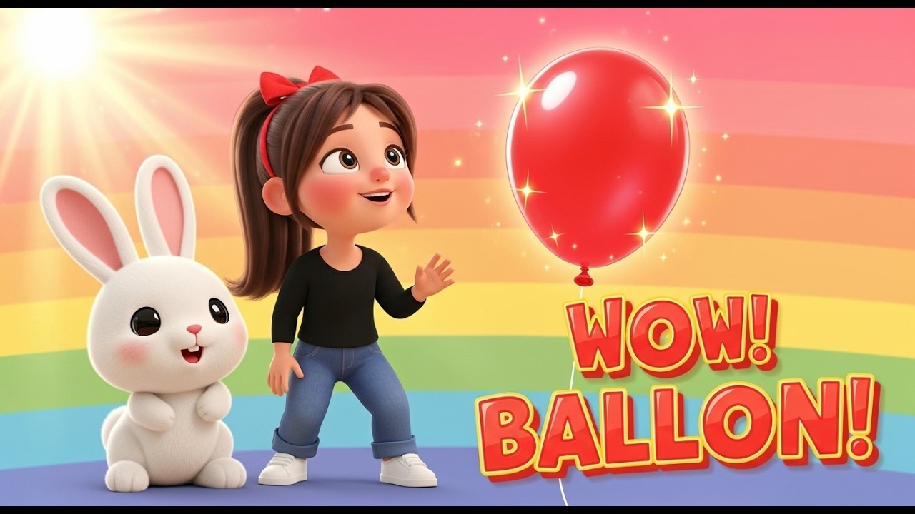 Fun & Safe Kids Song | Red Balloon Color Learning for Toddlers | Preschool Learning Song