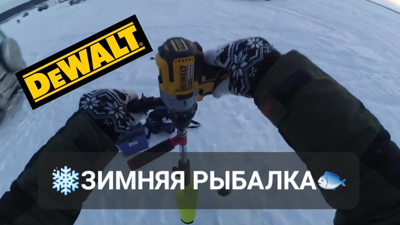 😲#DEWALT #DCD996 VS ЗИМНЯЯ РЫБАЛКА |winter fishing|, #shorts