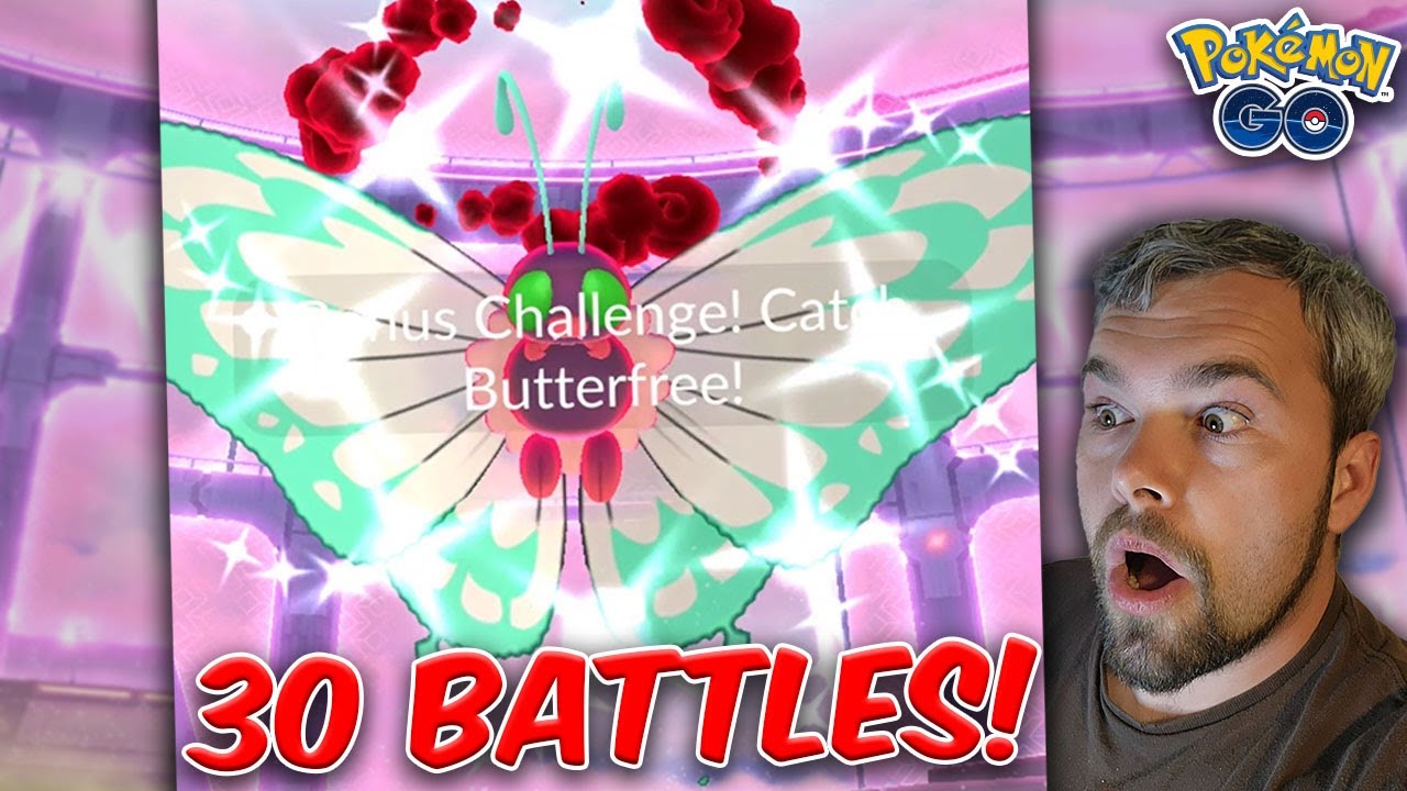 30 Shiny Gigantamax Butterfree Battles in Pok&eacute;mon GO!