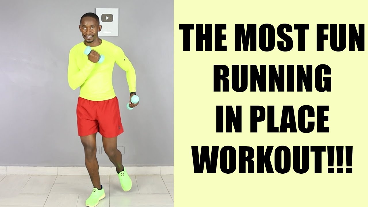 The Most Fun Running in Place Workout with Weights 🔥 250 Calories in 20 Minutes 🔥